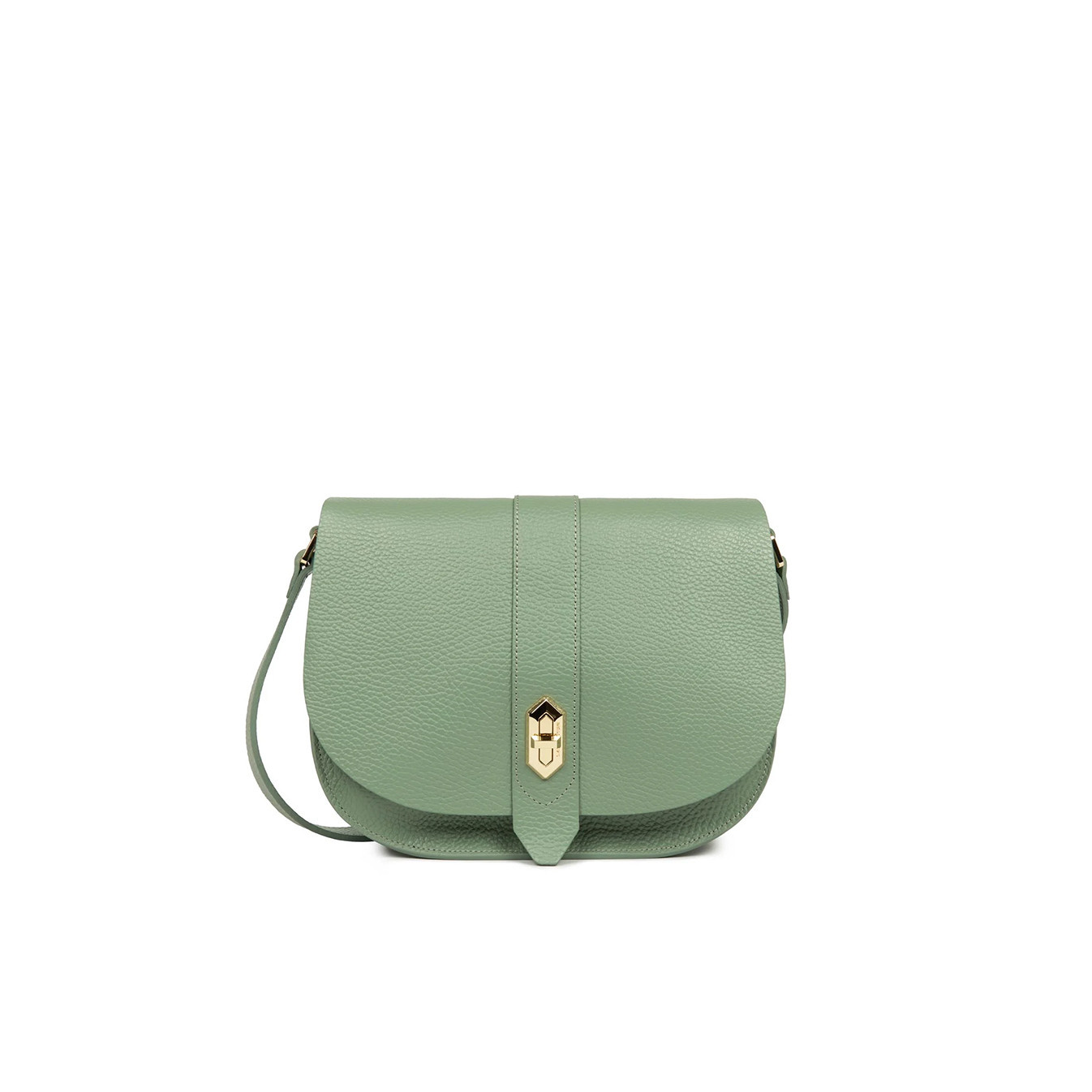 Lancaster Top Double Crossbody Bag with Flap 470-61 Jade Antic In P...