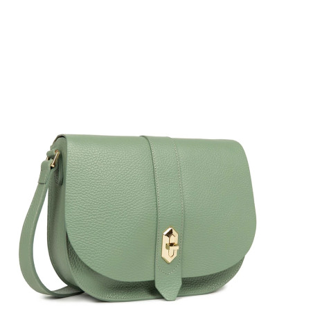Lancaster Top Double Sac Besace A Rabat 470-61 Jade Antic In Champagne COTE