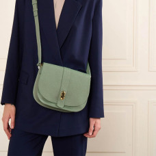 Lancaster Top Double Crossbody Bag with Flap 470-61 Jade Antic In P...