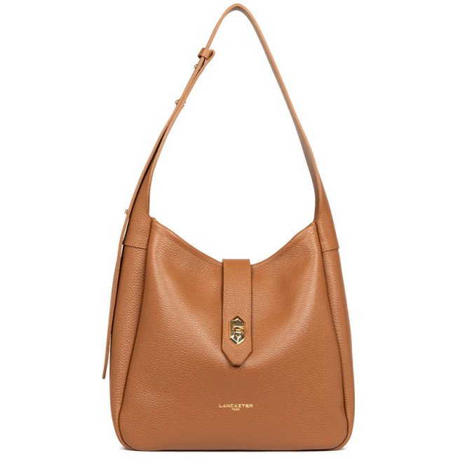 Lancaster Top Double Large Hobo Bucket Bag 470-66 Camel In Orange