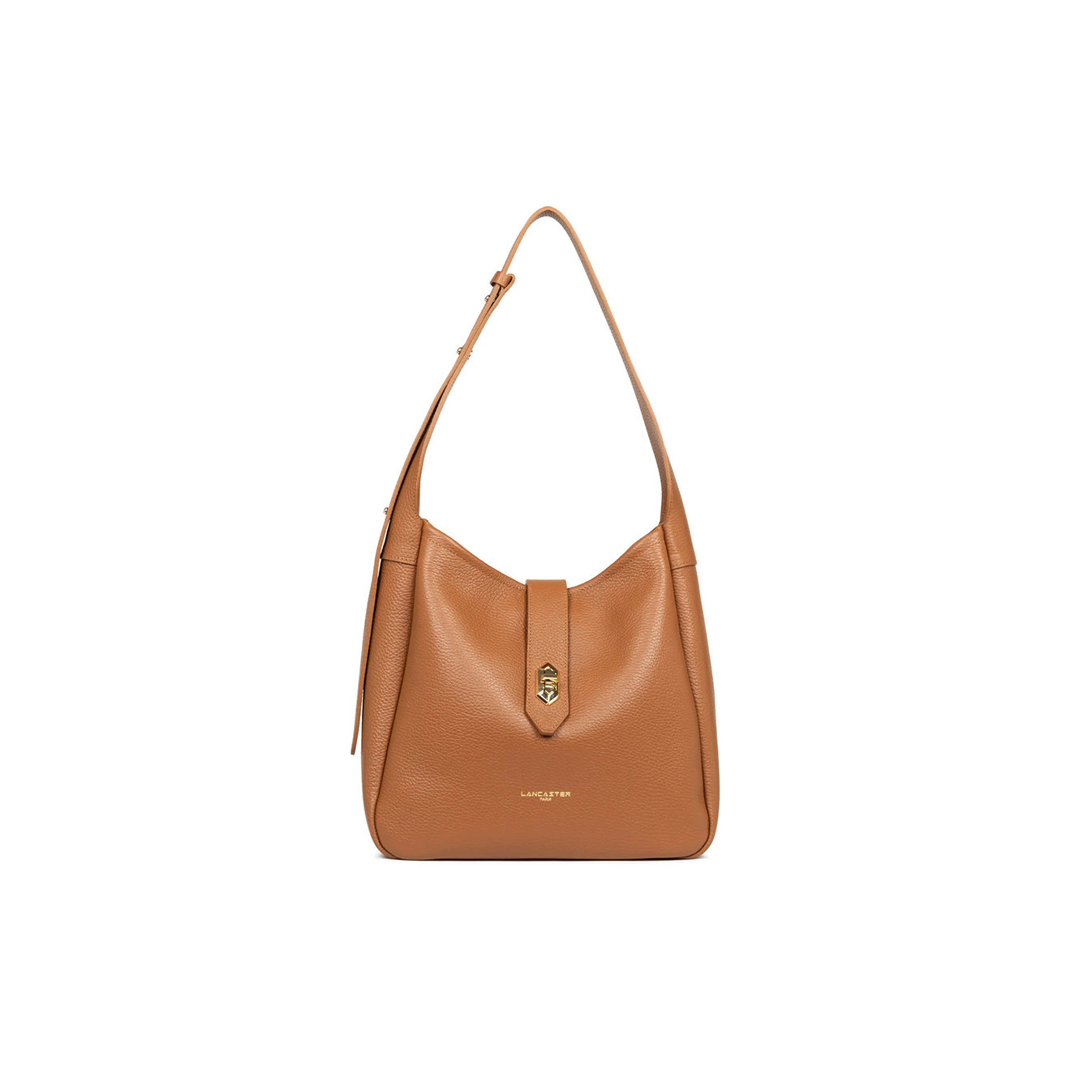 Lancaster Top Double Large Hobo Bucket Bag 470-66 Camel In Orange