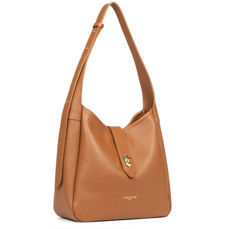 Lancaster Top Double Large Hobo Bucket Bag 470-66 Camel In Orange
