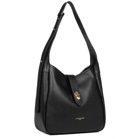Lancaster Top Double Grand Sac Seau Hobo 470-66 Noir In Nude cote