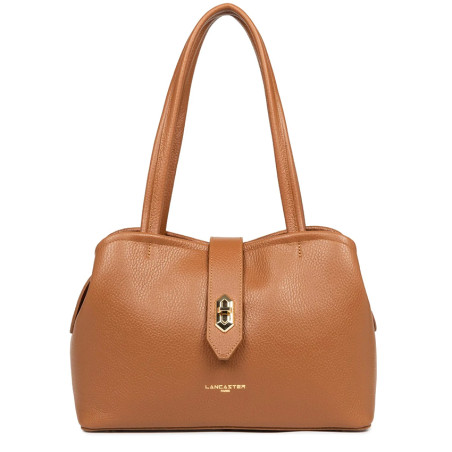 Lancaster Top Double Sac Porté Epaule 470-68 Camel In Orange