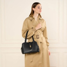 Lancaster Top Double Shoulder Bag 470-68 Black In Nude