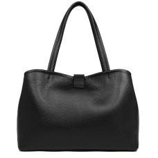 Lancaster Top Double Large Shopping Shoulder Bag 470-69 Black Nude