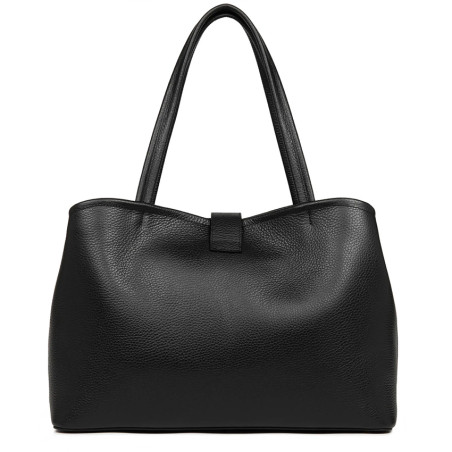 Lancaster Top Double Large Shopping Shoulder Bag 470-69 Black Nude