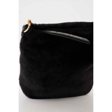Julicia Black Fur Bucket Bag by Les P'tites Bombes