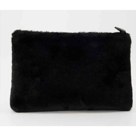 Les P'tites Bombes Jahida Black Fur Pouch