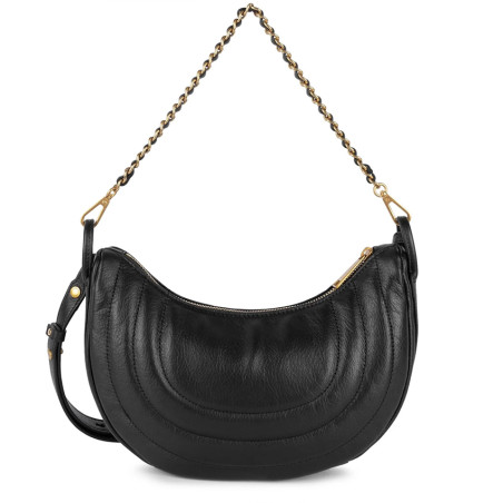 Lancaster Soft Quilted Hobo Bag 530-51 Black