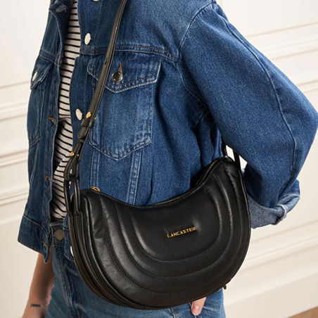 Lancaster Soft Quilted Hobo Bag 530-51 Black