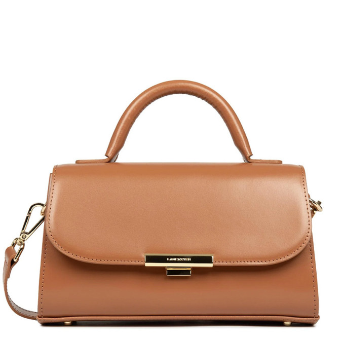 Lancaster Suave Evenly Leather Handbag 480-025 Camel