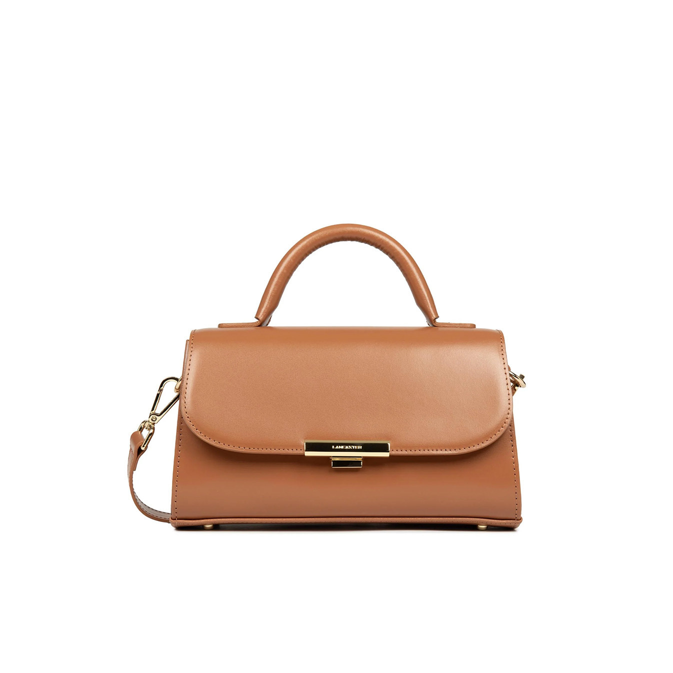 Lancaster Suave Evenly Leather Handbag 480-025 Camel