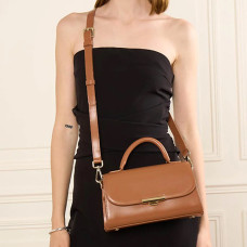 Lancaster Suave Evenly Leather Handbag 480-025 Camel