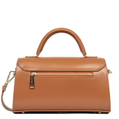 Lancaster Suave Evenly Leather Handbag 480-025 Camel