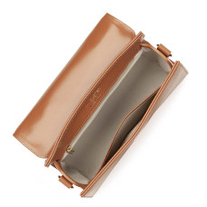 Lancaster Suave Evenly Leather Handbag 480-025 Camel
