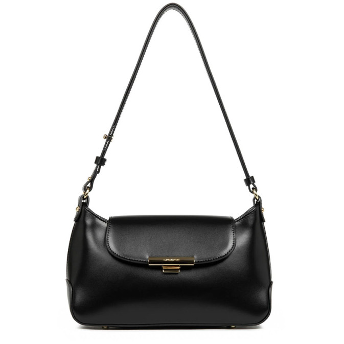Lancaster Suave Evenly Satchel Leather 480-026 Black