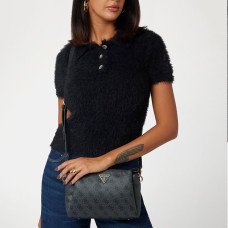 Guess Noelle Sac Bandoulière Logo 4G Coal Logo