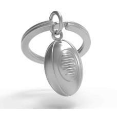 Metalmorphose Keychain Rugby Ball Silver