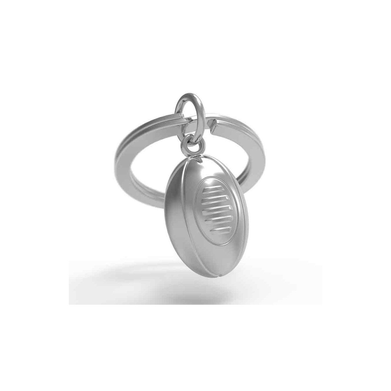 Metalmorphose Porte-clés Ballon Rugby Argent