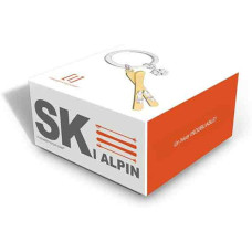 Metalmorphose Keychain Ski Pair and its Snowflake
