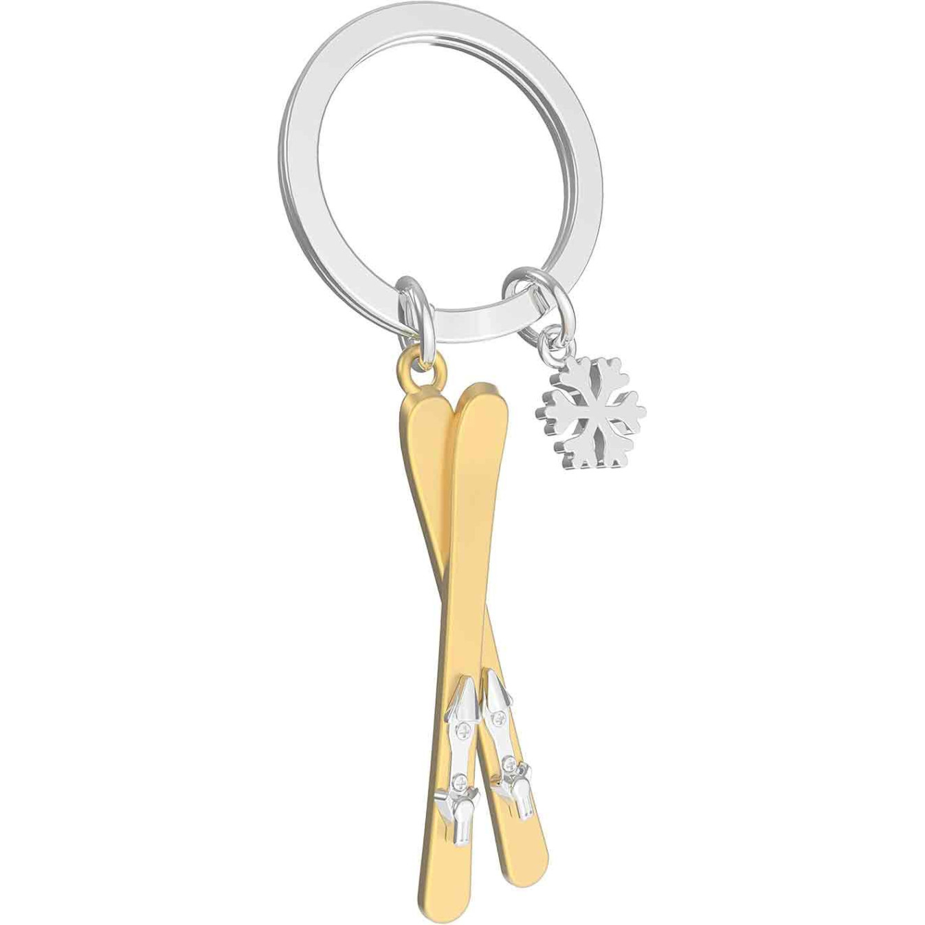Metalmorphose Keychain Ski Pair and its Snowflake