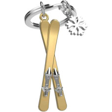 Metalmorphose Keychain Ski Pair and its Snowflake