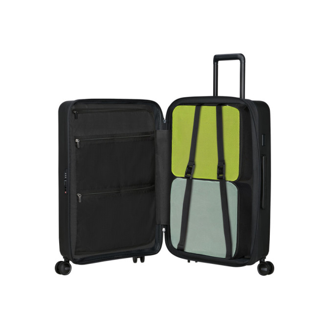 Samsonite ReStackd Valise Trolley 68 cm 4 Roues Noire interieur
