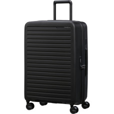 Samsonite ReStackd 68cm 4-Wheel Trolley Suitcase Black