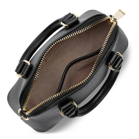 Lancaster Sierra Jia Mini Sac à Main Cuir 538-001 Noir ouvert