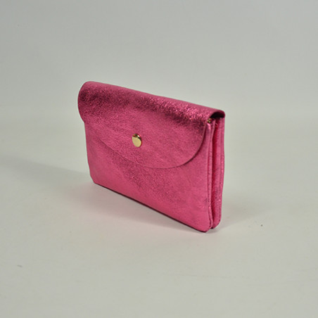 Farfouillette Coin Purse Leather GM Rose