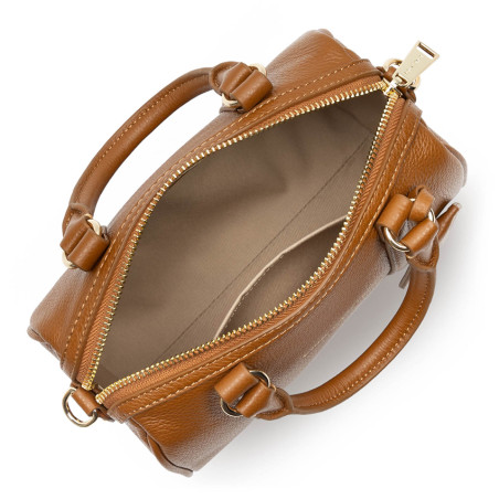 Lancaster Milano Ana Sac à Main Cuir 547-101 Camel ouvert