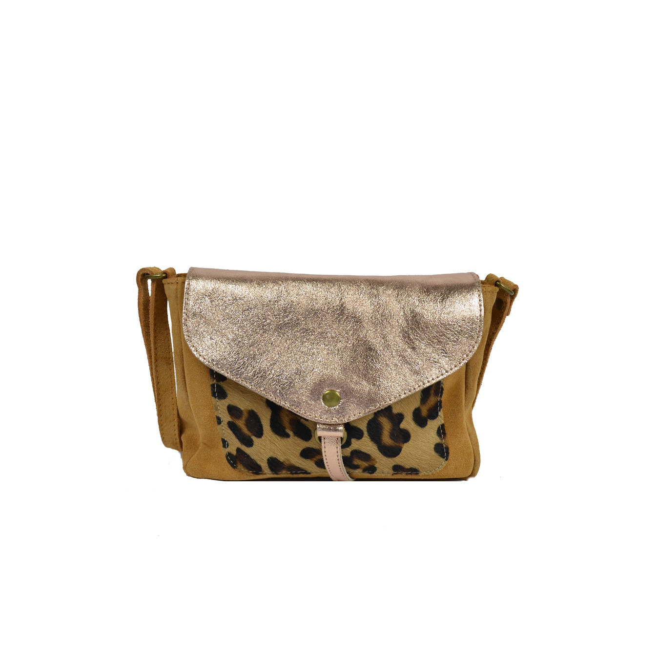 Farfouillette Trotter Bag Leopard Leather 3042 Camel Leopard