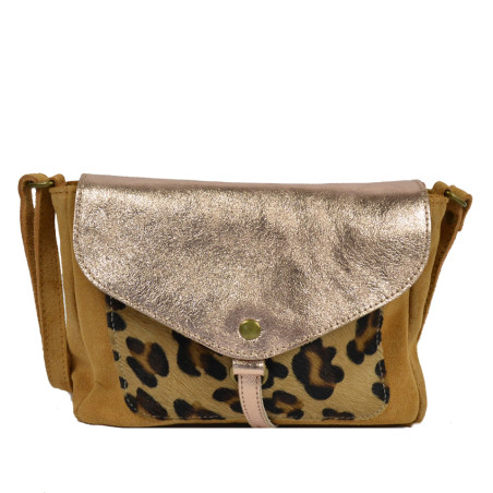 Farfouillette Trotter Bag Leopard Leather 3042 Camel Leopard