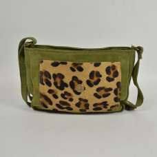 Farfouillette Stroller Bag Leopard Leather 3042 Khaki Leopard