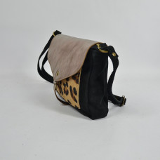 Farfouillette Stroller Bag Leopard Leather 3042 Black Leopard