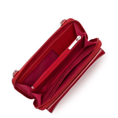 Lancaster Maya Organized Smartphone Pouch 117-08 Carmine