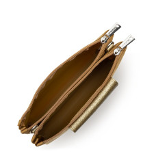 Lancaster Smart Kba Small Trotter Bag 2 Compartments 516-27 Sand Gold