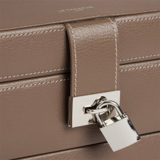 Le Tanneur Automatic Jewelry Box Taupe Leather