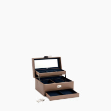 Le Tanneur Automatic Jewelry Box Taupe Leather