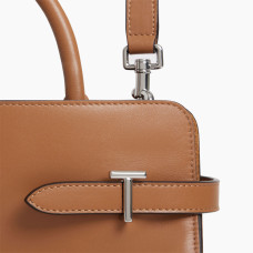 Le Tanneur Emie Handbag Bi-Material Tan