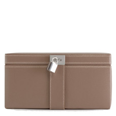 Le Tanneur Large Jewelry Box Taupe Leather