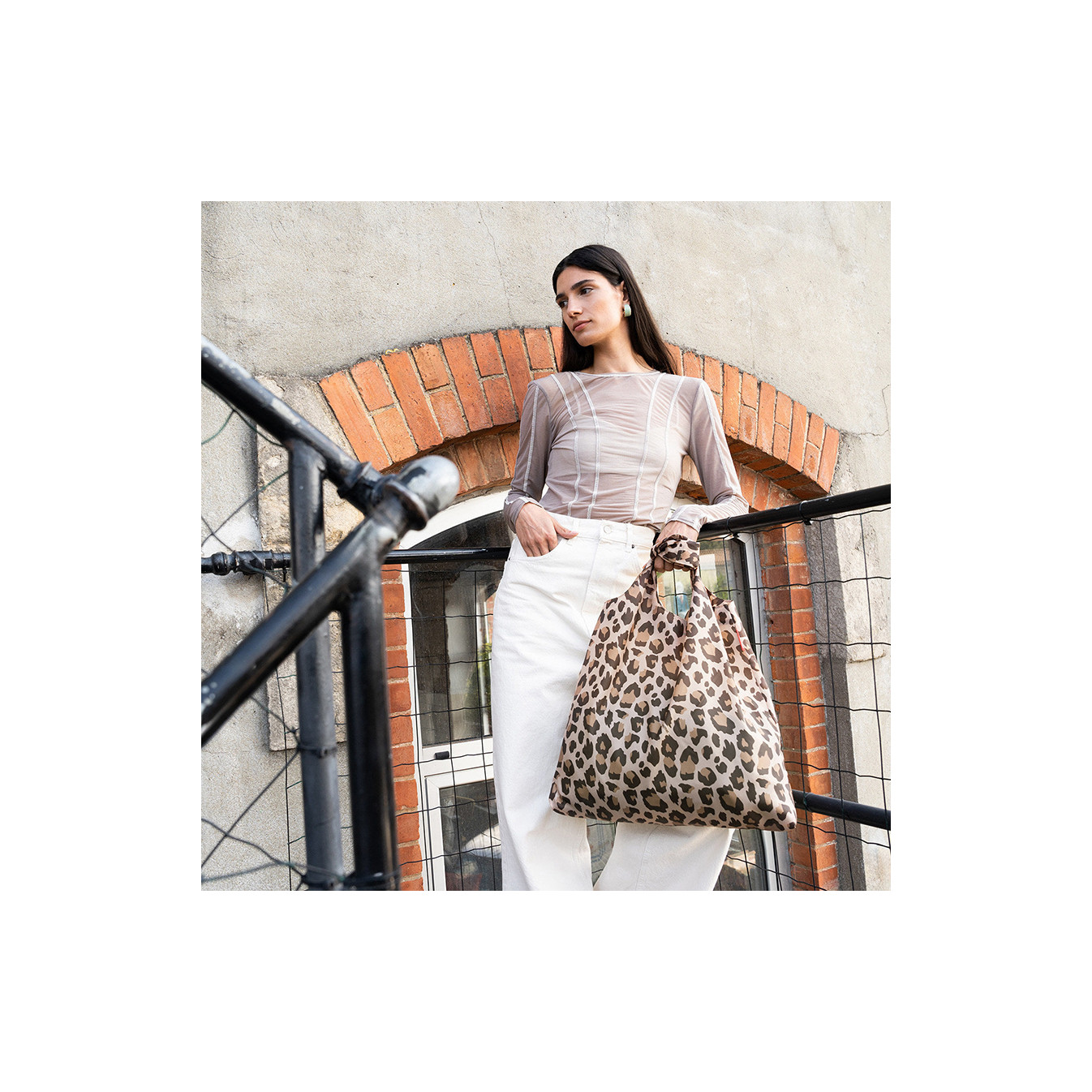 Reisenthel Mini Maxi Shopper Tote bag Foldable Leo Macciato