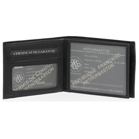 Arthur and Aston Diego Italian Wallet 1438-499U Black