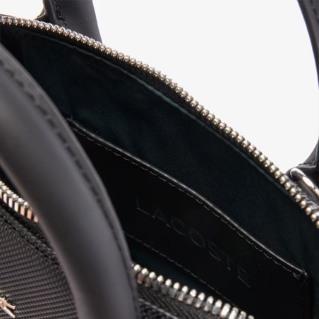 Lacoste Daily City Petit Sac Main Bowling Femme Noir ouvert