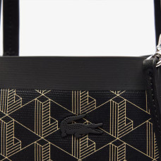 Lacoste Zely Tote Bag with Pouch - Black Beige