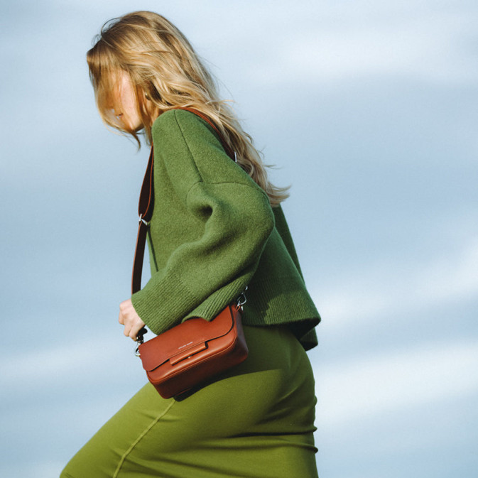 Ateliers Fourès Calista Classic Small Crossbody Bag H150 Fawn
