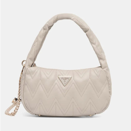 Guess Eda Sac A Main et Epaule Capitonné Taupe face