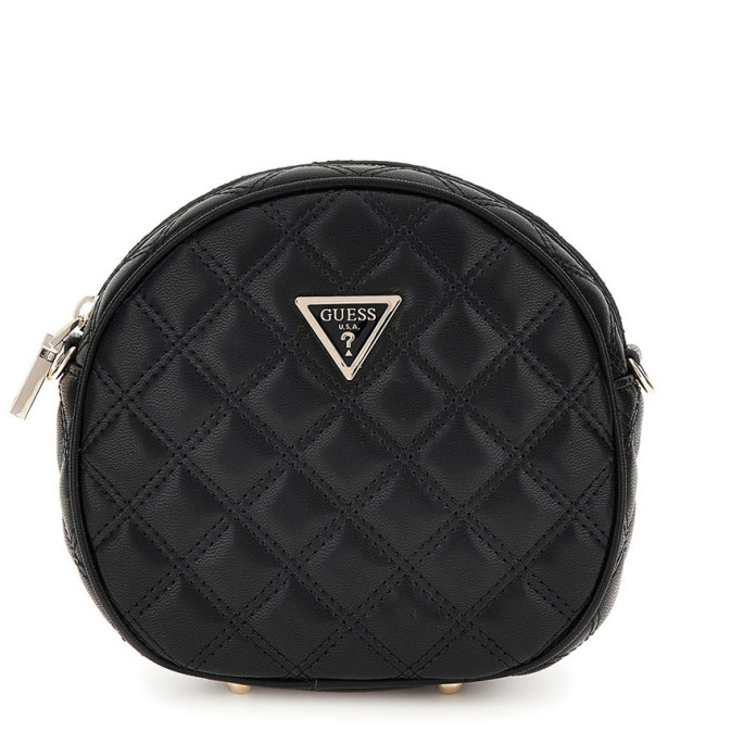 Guess Giully Round Quilted Trotter Bag Black