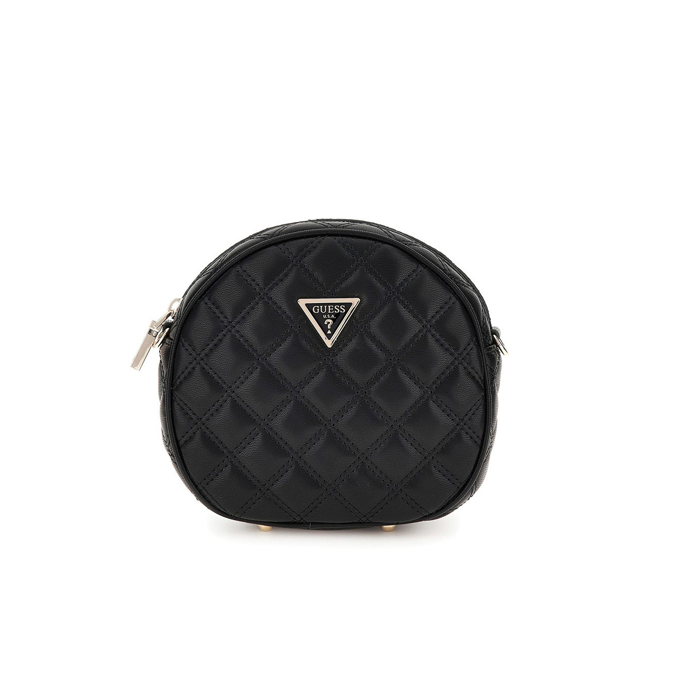 Guess Giully Round Quilted Trotter Bag Black
